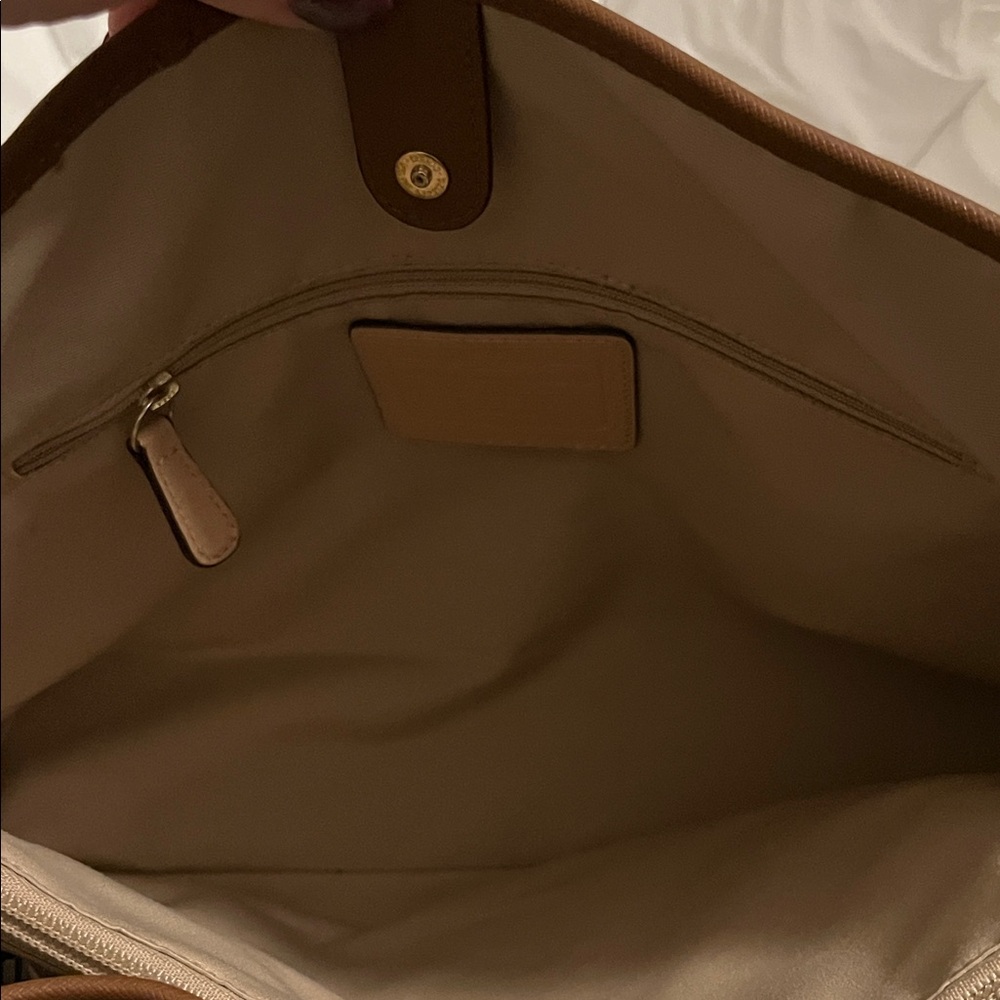 Coach Payton Chestnut Brown Leather Tote with Gold Accents - Picture 8 of 16